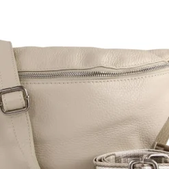 Toscanto Damen Gürteltasche Leder Tasche beige OTT821BI