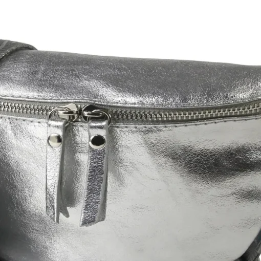 Toscanto Damen Gürteltasche Leder Tasche silber OTT807BJ