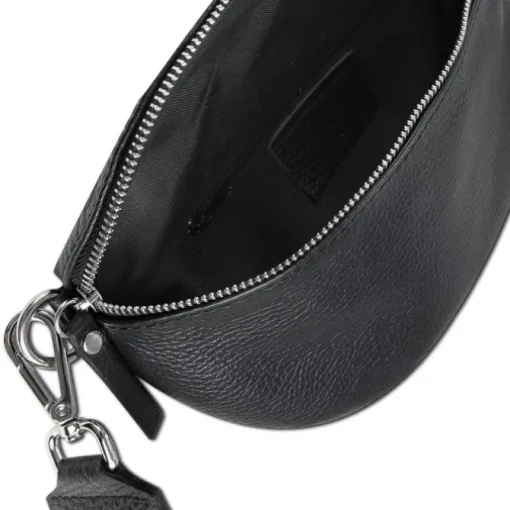 Toscanto Damen Gürteltasche Leder Tasche schwarz OTT807BS