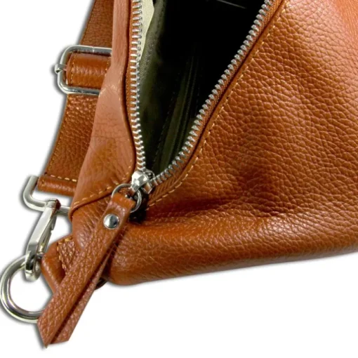 Toscanto Damen Gürteltasche Leder Tasche braun tan OTT820BC