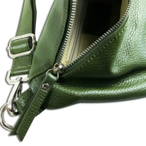 Toscanto Damen Gürteltasche Leder Tasche grün OTT820BG