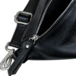 Toscanto Damen Gürteltasche Leder Tasche schwarz OTT820BS