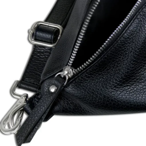 Toscanto Damen Gürteltasche Leder Tasche schwarz OTT820BS