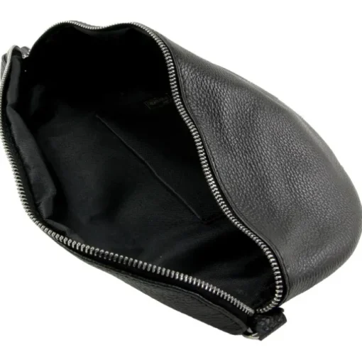 Toscanto Damen Gürteltasche Leder Tasche schwarz OTT825BS