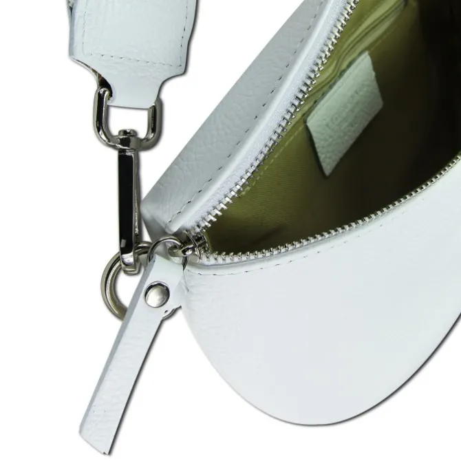 Toscanto Damen Gürteltasche Leder Tasche weiß OTT807BW