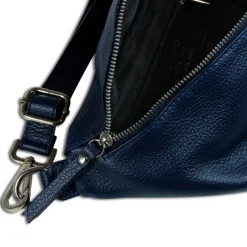 Toscanto Damen Gürteltasche Leder Tasche dunkelblau OTT821BB