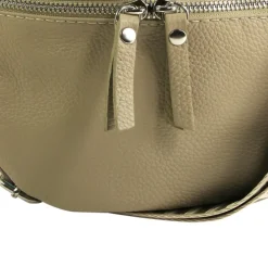 Toscanto Damen Gürteltasche Leder Tasche taupe beige OTT807BN