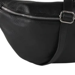 Toscanto Damen Gürteltasche Leder Tasche schwarz OTT820BS