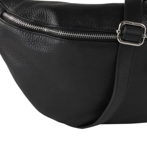 Toscanto Damen Gürteltasche Leder Tasche schwarz OTT820BS