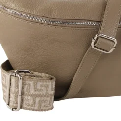 Toscanto Damen Gürteltasche Leder Tasche taupe beige OTT821BN