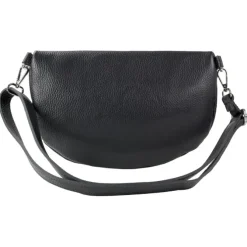 Toscanto Damen Gürteltasche Leder Tasche schwarz OTT825BS