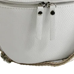 Toscanto Damen Gürteltasche Leder Tasche weiß OTT807BW