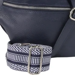Toscanto Damen Gürteltasche Leder Tasche dunkelblau OTT821BB