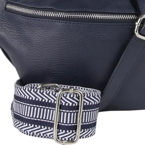 Toscanto Damen Gürteltasche Leder Tasche dunkelblau OTT821BB