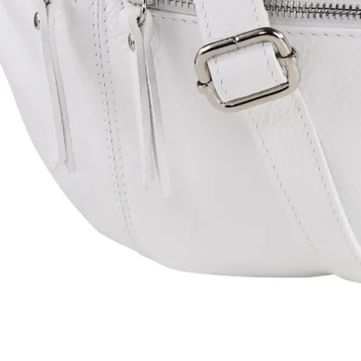 Toscanto Damen Gürteltasche Leder Tasche weiß OTT820BW
