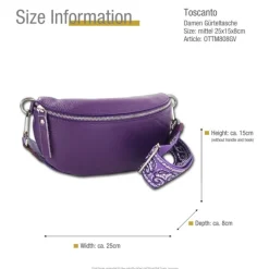 Toscanto Damen Gürteltasche Leder Tasche lila/violett OTTM808GV