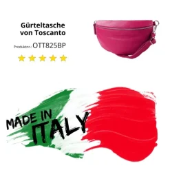 Toscanto Damen Gürteltasche Leder Tasche pink OTT825BP