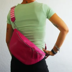 Toscanto Damen Gürteltasche Leder Tasche pink OTT821BP