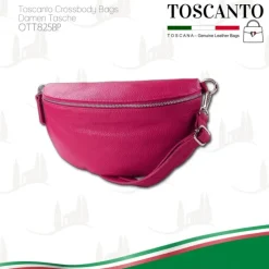 Toscanto Damen Gürteltasche Leder Tasche pink OTT825BP