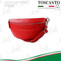 Toscanto Damen Gürteltasche Leder Tasche rot OTT825BR