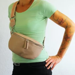 Toscanto Damen Gürteltasche Leder Tasche rosa OTT807BA