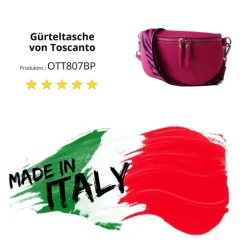 Toscanto Damen Gürteltasche Leder Tasche pink OTT807BP