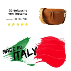 Toscanto Damen Gürteltasche Leder Tasche braun tan OTT807BC