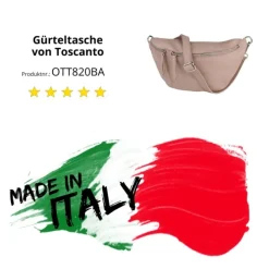 Toscanto Damen Gürteltasche Leder Tasche rosa OTT820BA