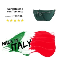 Toscanto Damen Gürteltasche Leder Tasche hellgrün OTT820BL