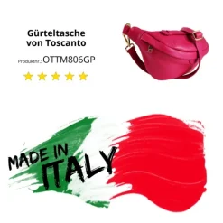 Toscanto Damen Gürteltasche Leder Tasche pink OTTM806GP