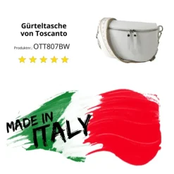 Toscanto Damen Gürteltasche Leder Tasche weiß OTT807BW