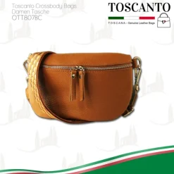 Toscanto Damen Gürteltasche Leder Tasche braun tan OTT807BC