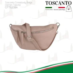 Toscanto Damen Gürteltasche Leder Tasche rosa OTT820BA