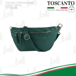 Toscanto Damen Gürteltasche Leder Tasche hellgrün OTT820BL