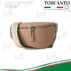 Toscanto Damen Gürteltasche Leder Tasche rosa OTT807BA