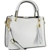 Toscanto Damen Handtasche Leder Tasche weiß OTT157UW