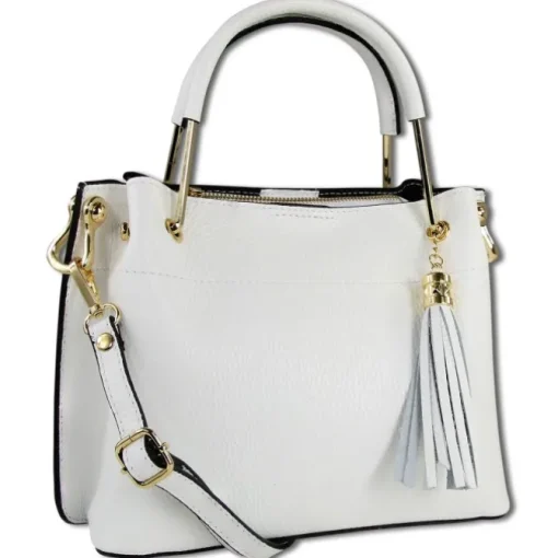 Toscanto Damen Handtasche Leder Tasche weiß OTT157UW