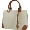 Toscanto Damen Handtasche Leder Tasche beige tan OTT156HC