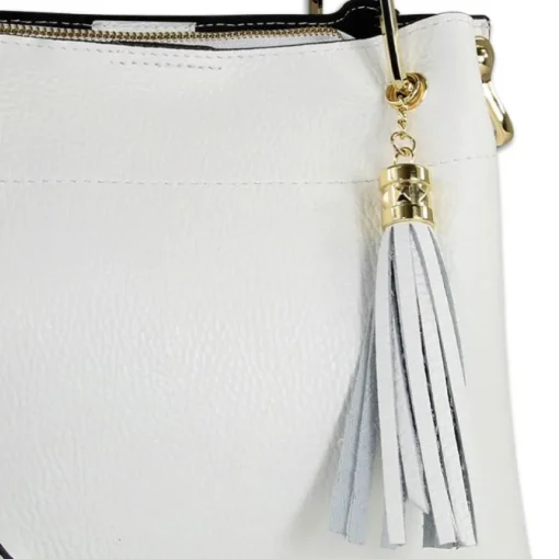 Toscanto Damen Handtasche Leder Tasche weiß OTT157UW