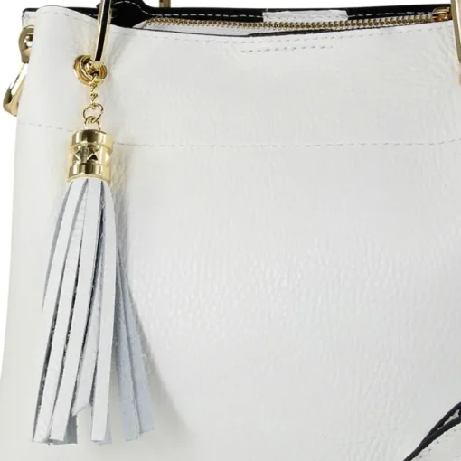 Toscanto Damen Handtasche Leder Tasche weiß OTT157UW