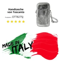 Toscanto Damen Handtasche Leder Tasche silber OTT827SJ