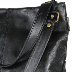 Toscanto Damen Henkeltasche Shopper Leder Tasche schwarz OTT136SS