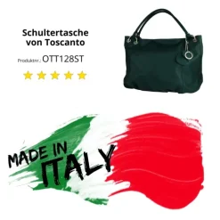 Toscanto Damen Henkeltasche Leder Tasche türkis OTT128ST