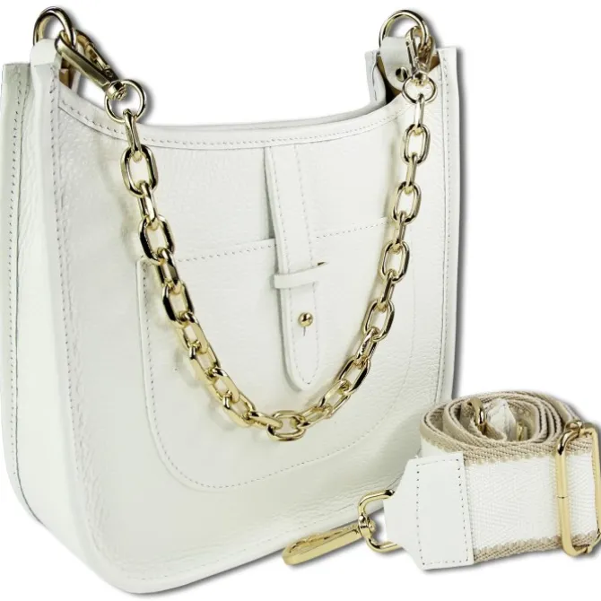 Toscanto Damen Jugend Citytasche Leder Tasche weiß OTT158UW