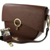 Toscanto Damen Jugend Citytasche Leder Tasche dunkelbraun OTT824UN