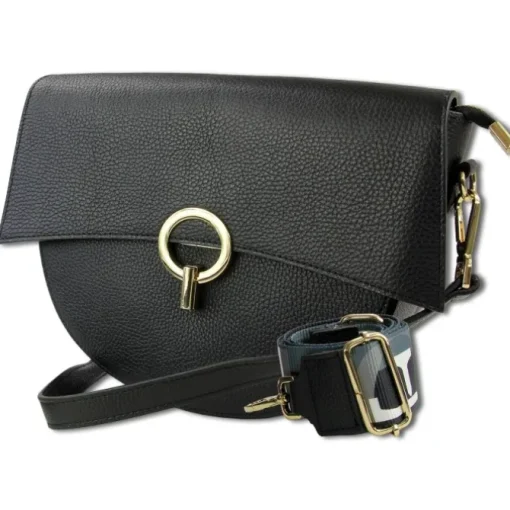 Toscanto Damen Jugend Citytasche Leder Tasche schwarz OTT824US