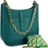 Toscanto Damen Jugend Citytasche Leder Tasche türkis OTT158UT