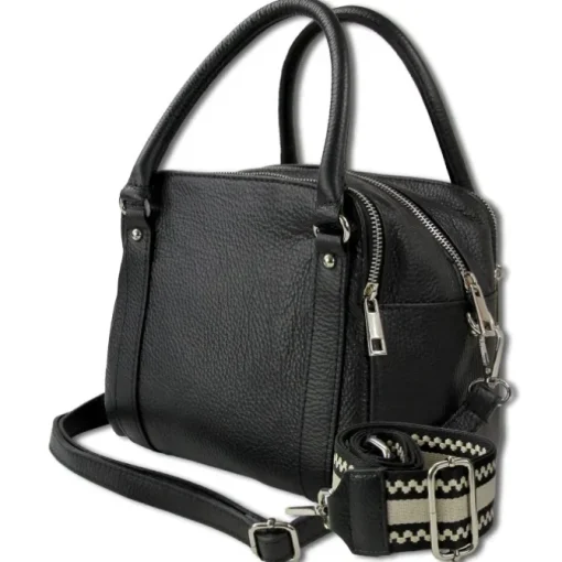 Toscanto Damen Jugend Citytasche Leder Tasche schwarz OTT822US