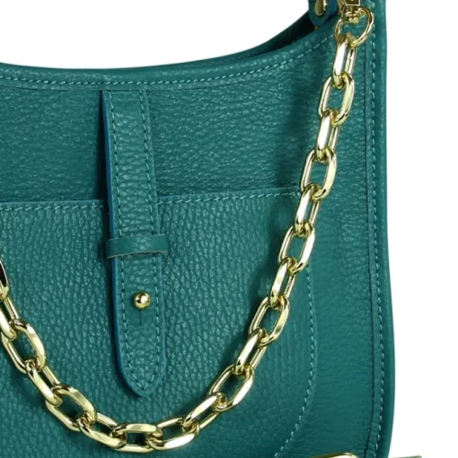 Toscanto Damen Jugend Citytasche Leder Tasche türkis OTT158UT