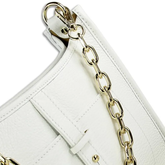 Toscanto Damen Jugend Citytasche Leder Tasche weiß OTT158UW